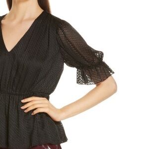 Lewit Black Textured Blouse
